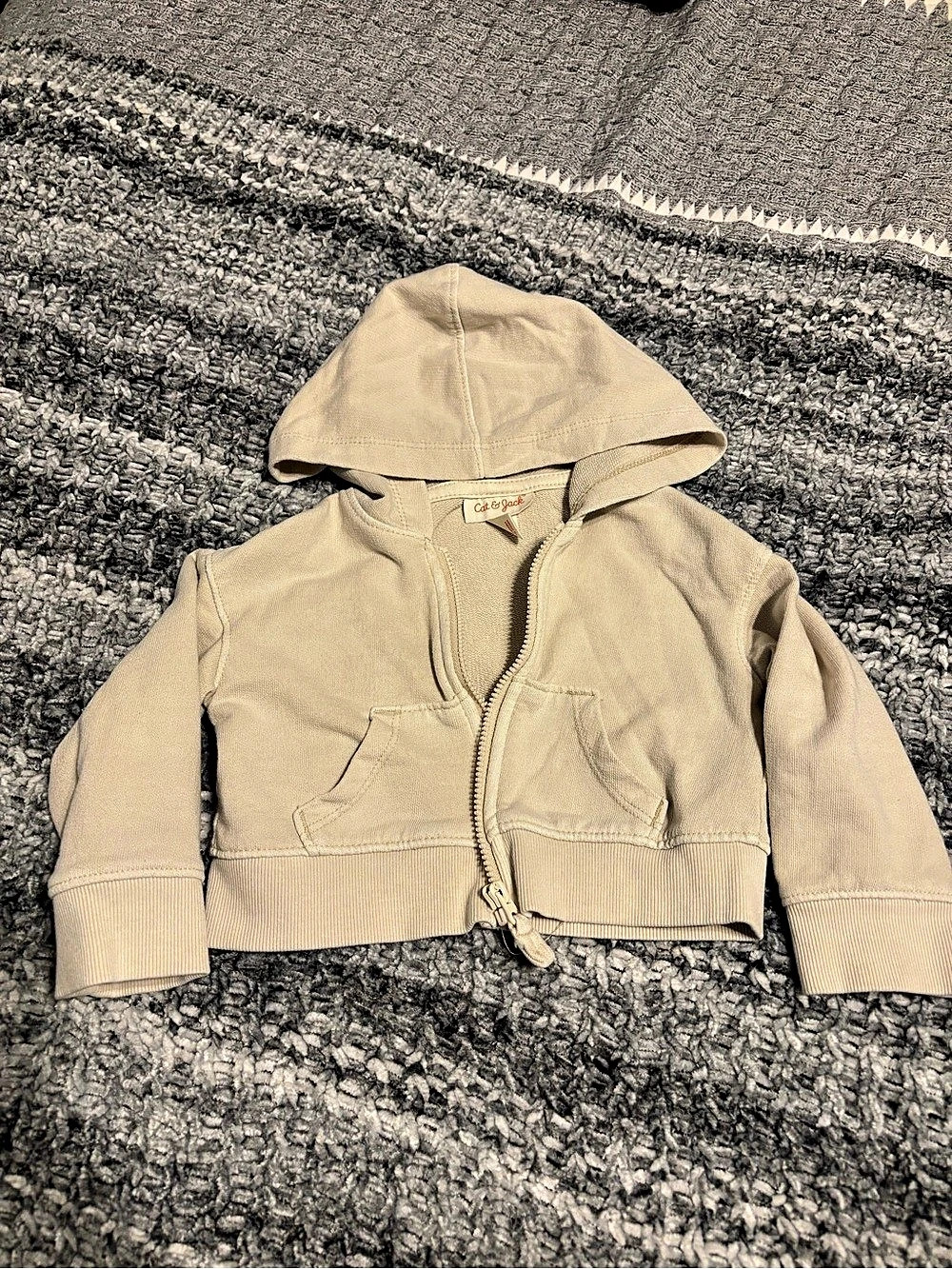 Cat & Jack Toddler Fleece Full-Zip Hoodie Beige